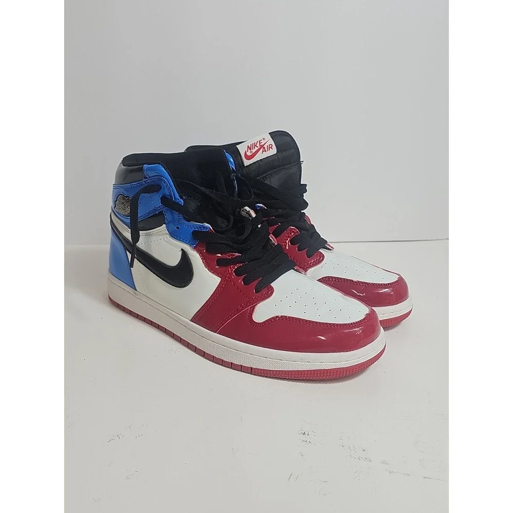 Air Jordan 1 Retro Mens Size 8 High OG Fearless Red/White/Blue/Black CK5666-100